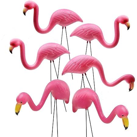 Amazon GiftExpress Set Of 6 Small Pink Flamingo Yard Ornament