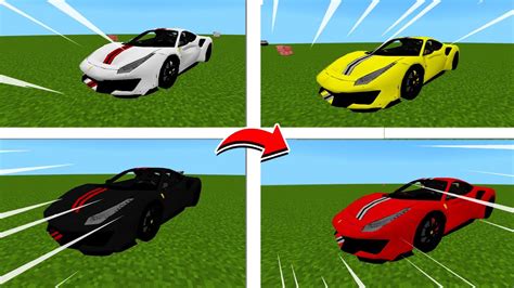 Novo Addon Mod De Carros Da Ferrari Para Minecraft Pe Minecraft