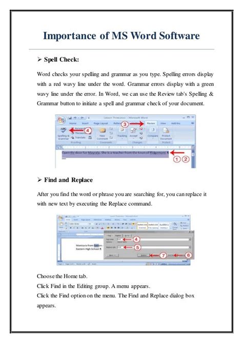 Microsoft word features