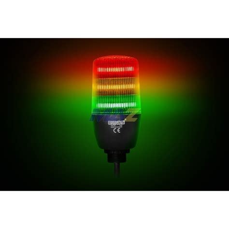 BALIZA LED SEMAFORO ROJO AMARILLO VERDE 55MM DIAMETRO 24V AC DC CON