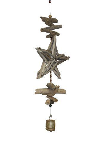 Cohasset Gifts 603 Wind Driftwood Star Cohasset Bell Natural Wood