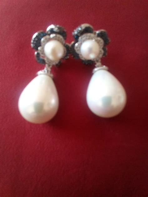 Queen Arelis Of Scots Royal Diamond South Sea Pearl Earrings Of Her