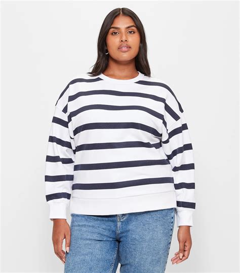 Plus Size Crew Neck Fleece Jumper Target Australia