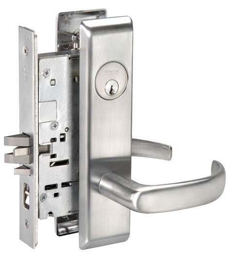 Yale Mortise Lockset Mechanical Different Dull Chrome 2 34 In