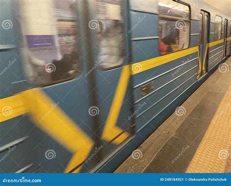 Speeding Subway Train Stock Image Image Of Underground 248184921