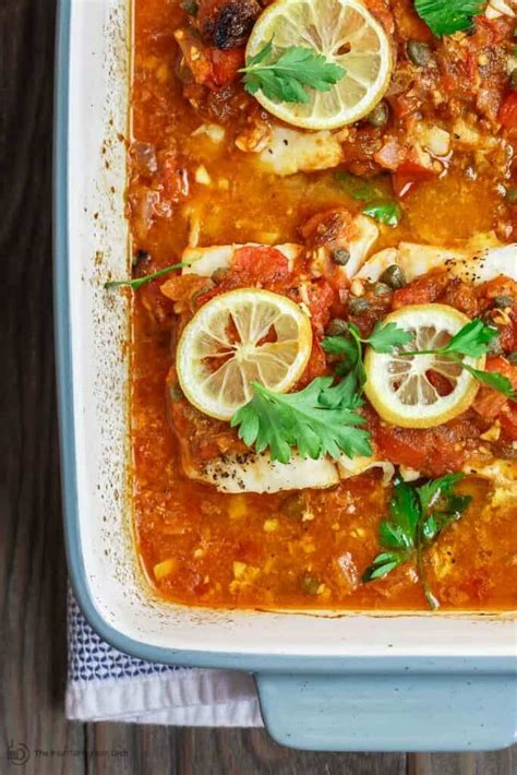 Mediterranean Baked Fish Recipe With Tomatoes And Capers Video