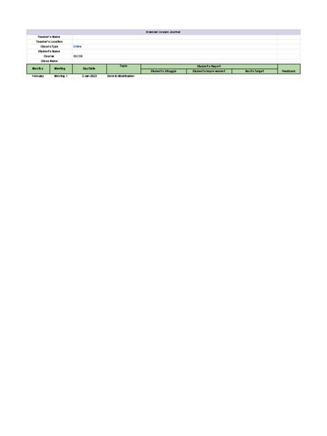 Student Journal Template | PDF