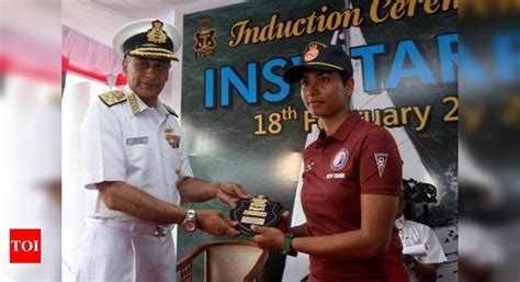 Insv Tarini Inducted All Woman Crew To Sail Around The Globe Times