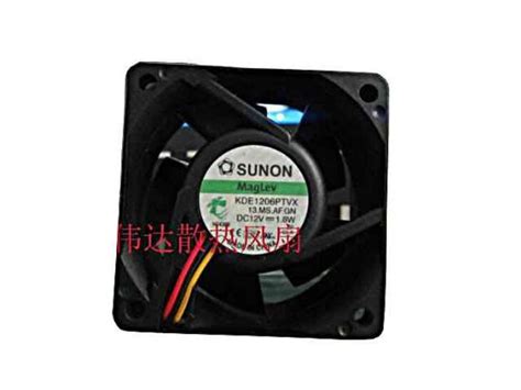 DC 12V 1 8W 60x60x25mm KDE1206PTVX 13 MS AF GN SUNON KDE1206PTVX