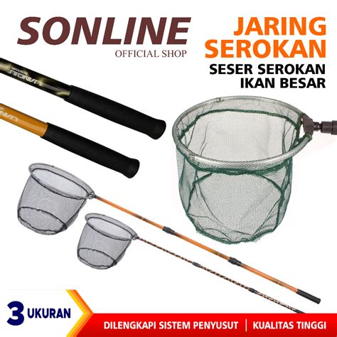 Jual Sonline Tanggok Serokan Ikan Jaring Bulat Serokan Pencedok Ikan