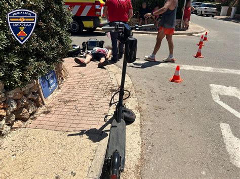 Herido Leve Por Atropello El Conductor De Un Patinete En Ciutadella