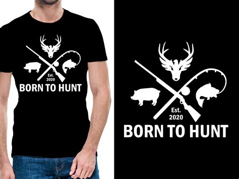 Born To Hunt Logo Tshirt Design Graphic By Uisahirsulaiman · Creative