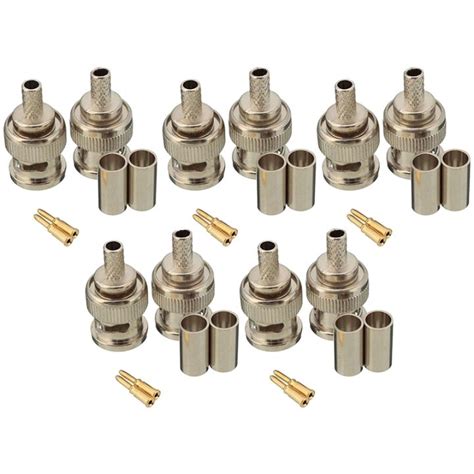 Sets Piece Bnc Male Rg Plug Crimp Connectors Lazada Ph