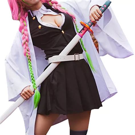 Demon Slayer Kanroji Mitsuri Women Cosplay Costume Kimetsu No Yaiba