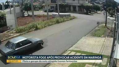 Bom Dia Paraná Motorista foge após provocar acidente em Maringá