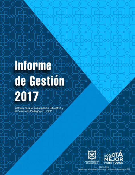 Pdf Informe De Gesti N Idep Edu Co Educaci N Instituto Para