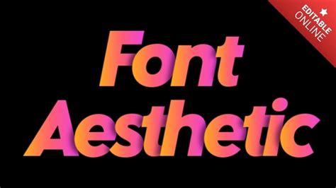 Font Aesthetic Estilo Letras Con Degradado Naranja Generador De