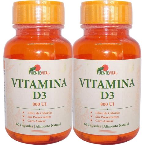 Fuente Vital Vitamina D3 800 UI Tienda Naturista El Naranjal