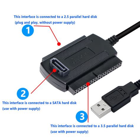 Getuscart Sinloon Usb To Sata Ide Converter Cable Adapter Usb To