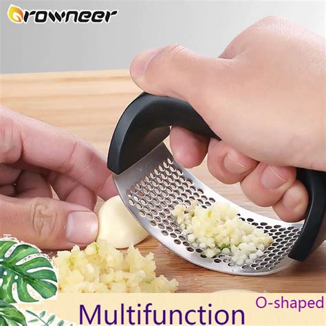 Multi Function Grinding Slicer Stainless Steel O Shaped Garlic Ginger