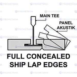 Jual Panel Akustik X Cm Fine Fissured Full Concealed Ship Lap Kota