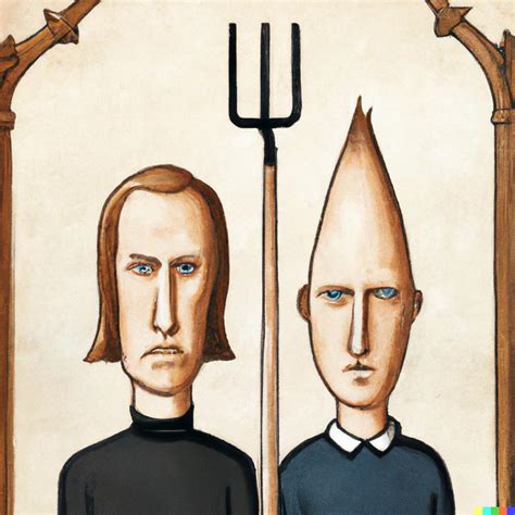 Beavis And Butthead As The American Gothic Painting DALLE 2 OpenArt