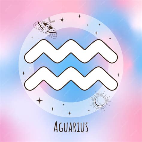 Desenho Do Signo De Aquario - Signo de aquário signos do zodíaco ícones no estilo boho ilustração ...