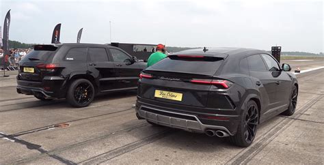 Lamborghini Urus Vs Jeep Grand Cherokee Trackhawk Drag Race Is A Photo