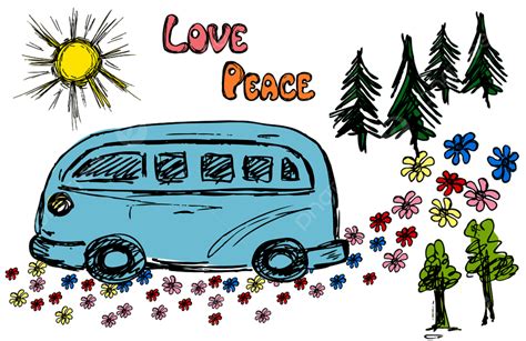 Hippie Van PNG, Vector, PSD, and Clipart With Transparent Background ...