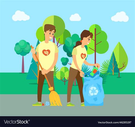 People Cleaning The Environment Clipart