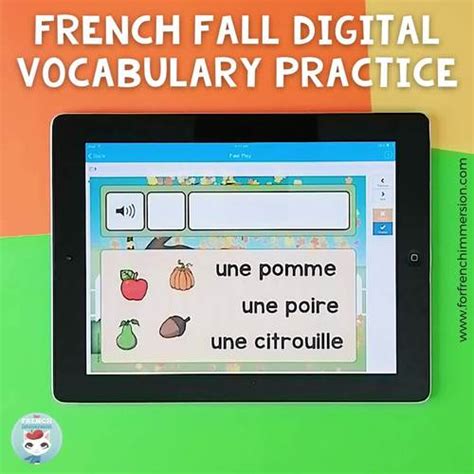 French Fall Vocabulary Activity With Audio French Boom Cards Pour L Automne