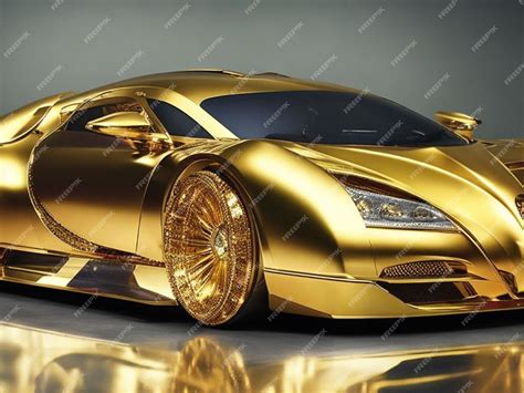 Premium Photo | Super luxury car gold color