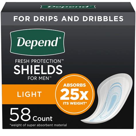 Depend Incontinence Bladder Control Shields Incontinence Pads For Men