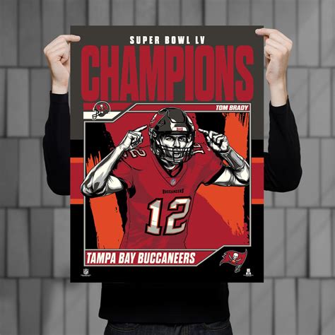 Phenom Gallery Tampa Bay Buccaneers Super Bowl LV Tom Brady Champs 18"x 24" Serigraph | Michaels