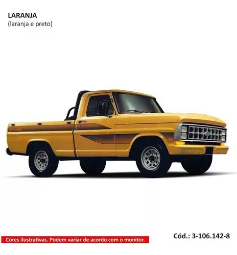 Adesivo Faixa Lateral Ford F1000 1989 Amarelo Parcelamento Sem Juros