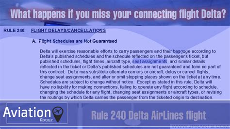 Use Rule 240 What Happens If You Miss Your Connecting Flight Delta