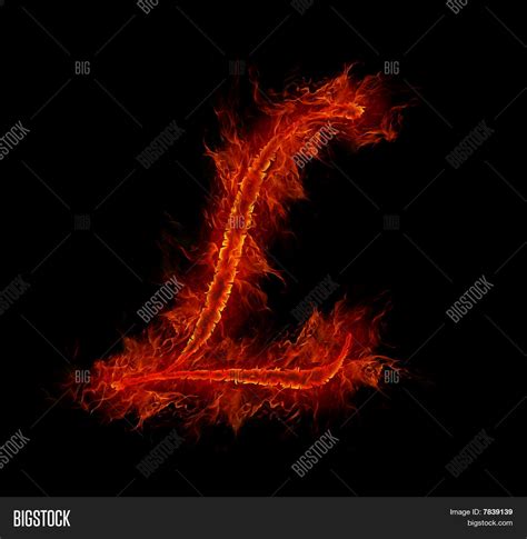 Fire Font Letter L Image And Photo Free Trial Bigstock