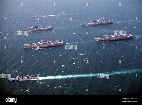 A Port View Of Ships Comprising Battle Force Zulu On Their Way Back To