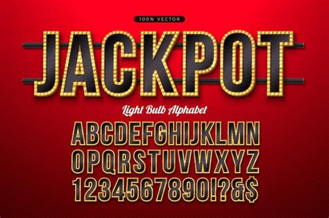 Premium Vector Vector Light Bulb Alphabet With Gold Frame And Shadow