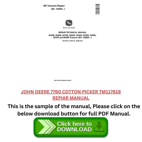 JOHN DEERE 7760 COTTON PICKER TM117619 FREE ONLINE MANUAL By John