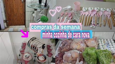 Comprinhas Pra Minha Nova Cozinha Rosa Compras Da Semana Rotina De Casa