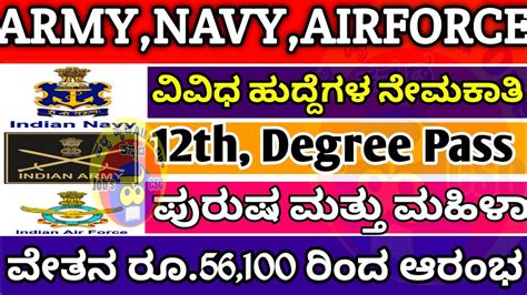 Army Navy Airforce Jobs Th Degree Pass Upsc Nda Recruitment