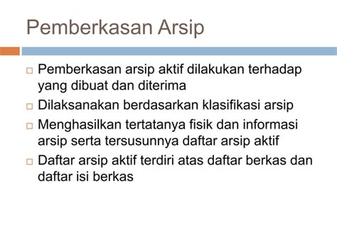 Pengelolaan Arsip Aktif Klhk Ppt