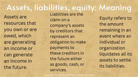 Assets, Liabilities, Equity: Comparison - Financial Falconet