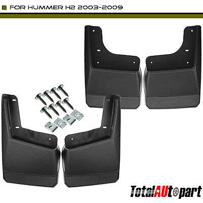 X Rh Lh Splash Guards Mud Flaps Mudguards For Hummer H Suv Pickup