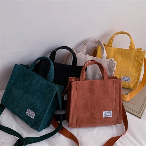 Petit Sac En Velours Côtelé Tendance Pour Femmes Sac De Voyage