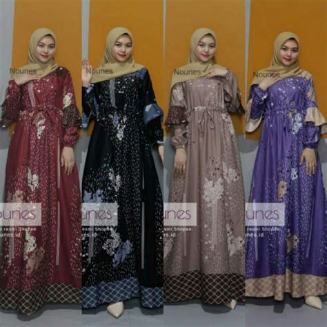 Jual Gamis Rintik M L Xl Xxl Jumbo Terbaru Dress Kondangan Muslimah