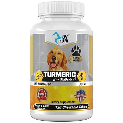 Turmeric with BioPerine for Dogs, Anti Inflammatory, Antioxidant, Pet Mobility, Pain Relief ...