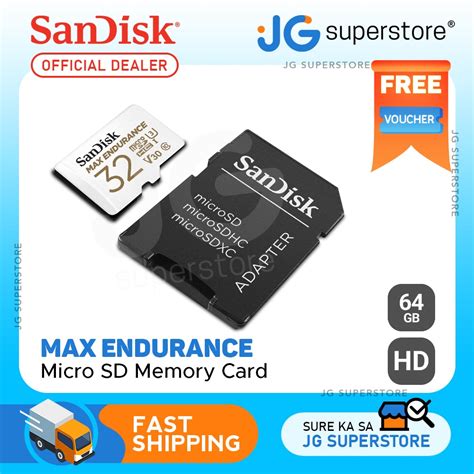 Sandisk Max Endurance Microsd Card With Adapter Gb Gb Gb