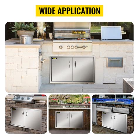 VEVOR Outdoor Kitchen Doors 34.5x19 Inch BBQ Kitchen Doors Stainless